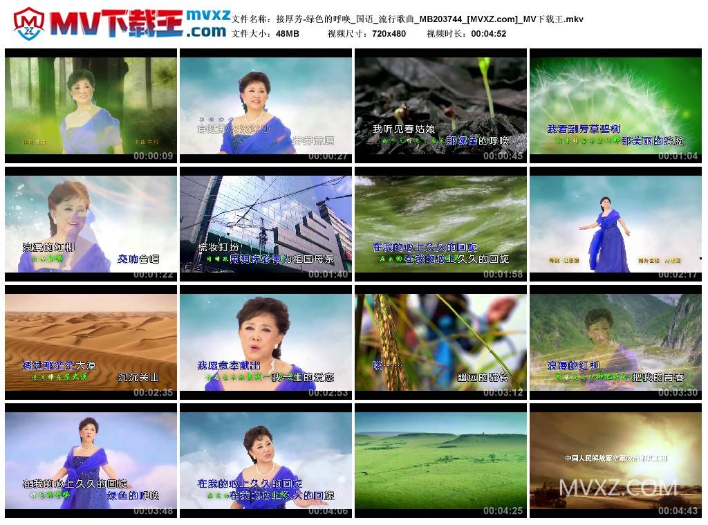 接厚芳-绿色的呼唤_国语_流行歌曲_MB203744